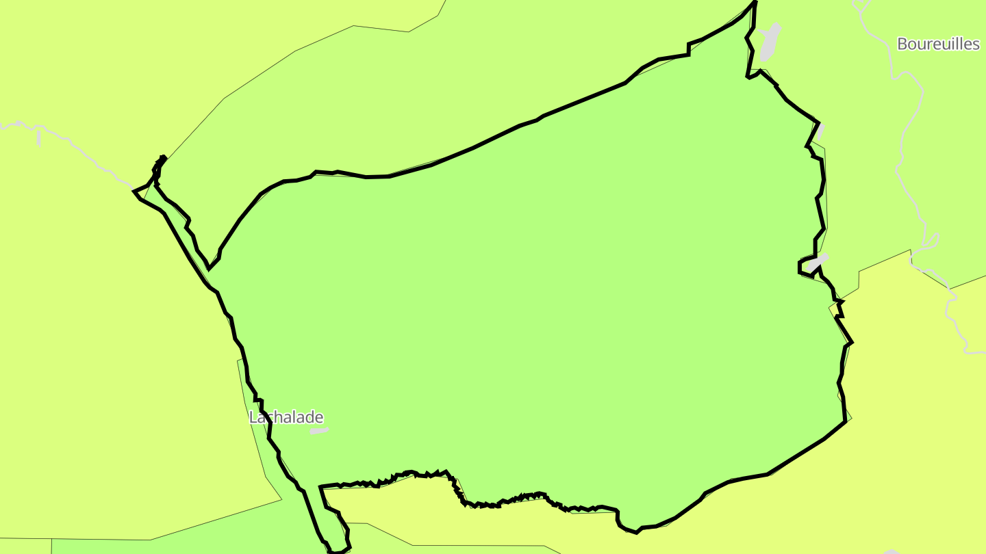 Carte des prix de l'immobilier Lachalade