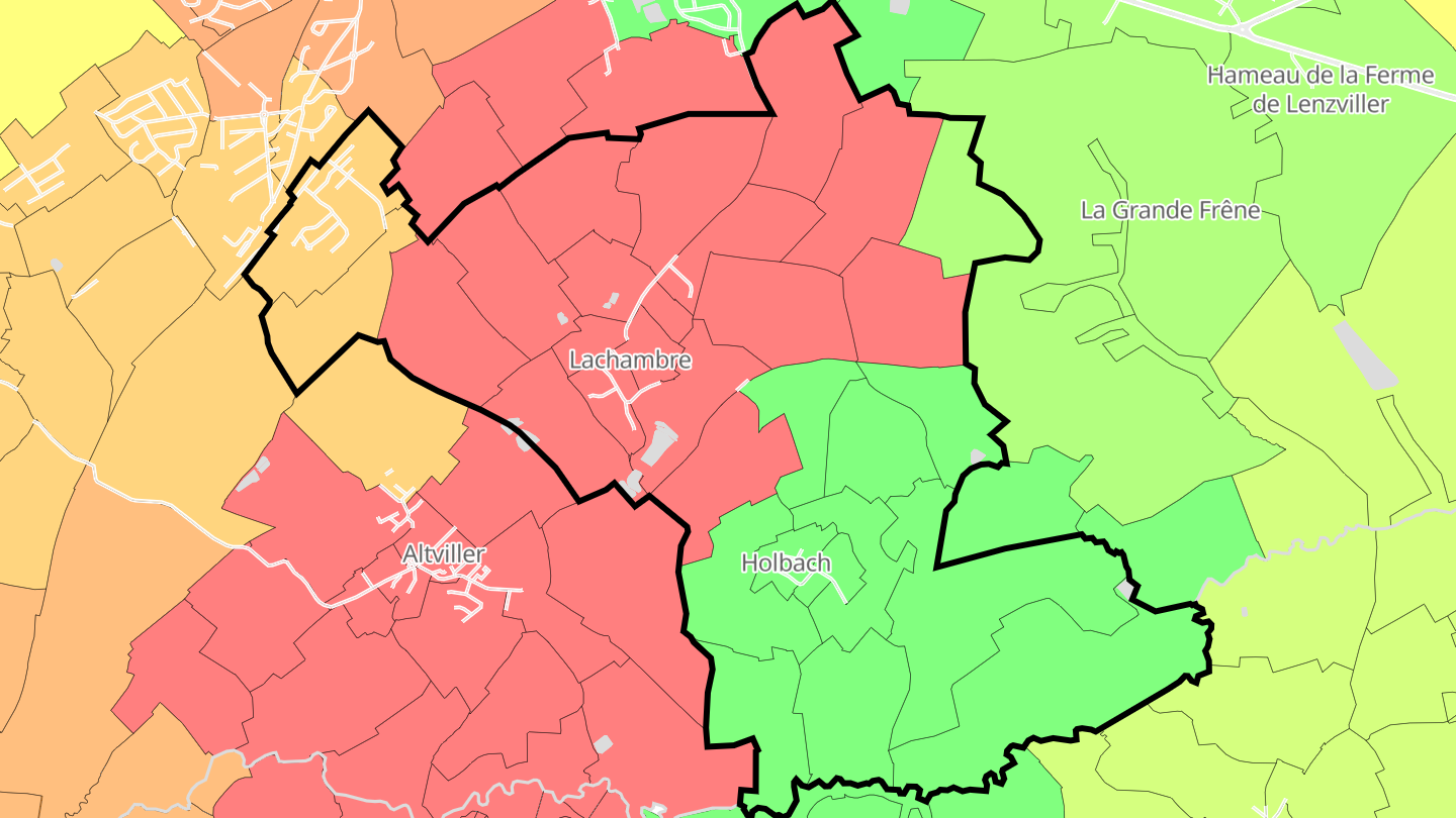 Carte des prix de l'immobilier Lachambre