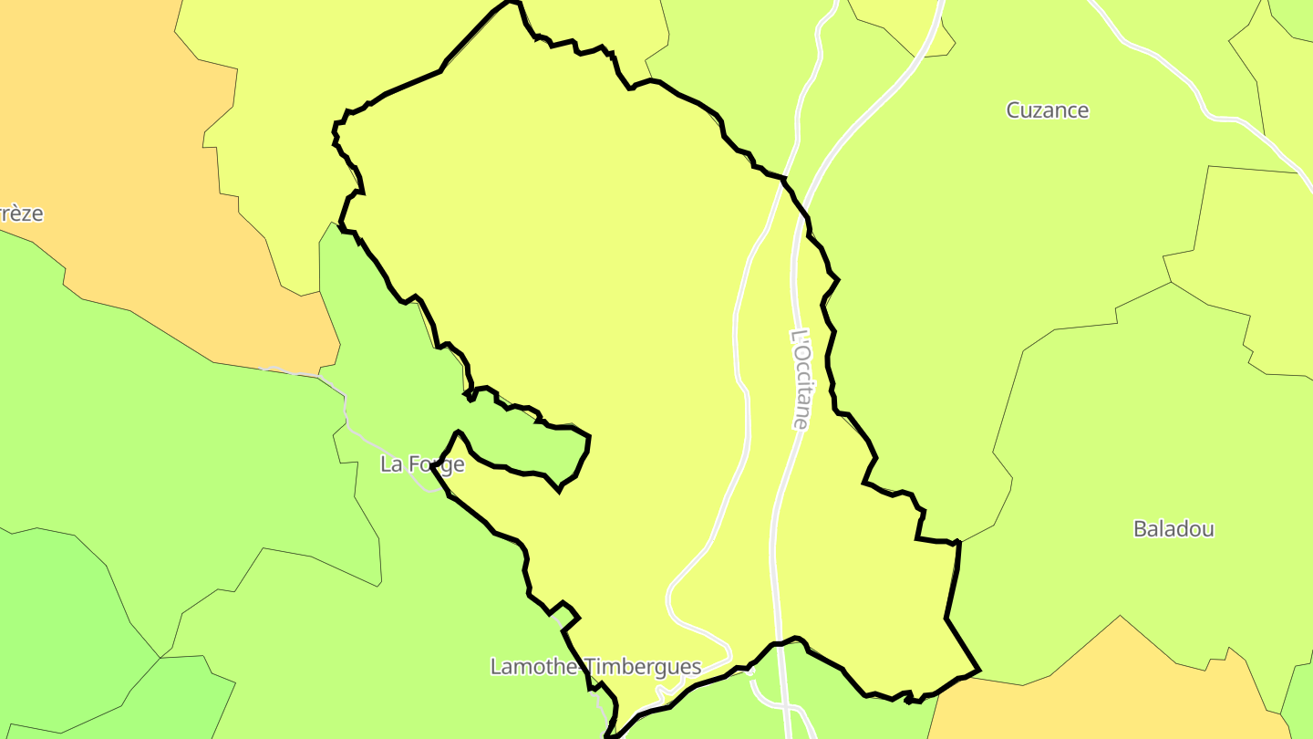 Carte des prix de l'immobilier Lachapelle-Auzac