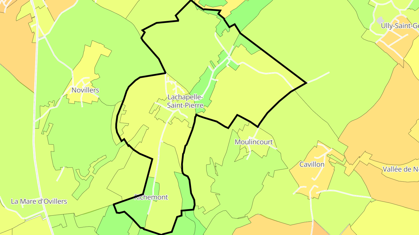 Carte des prix de l'immobilier Lachapelle-Saint-Pierre