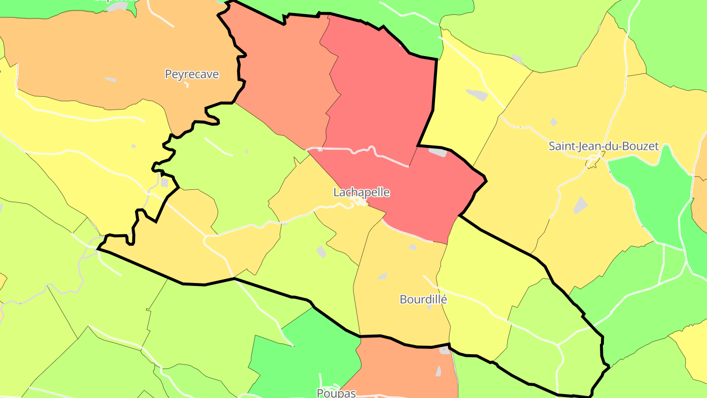 Carte des prix de l'immobilier Lachapelle
