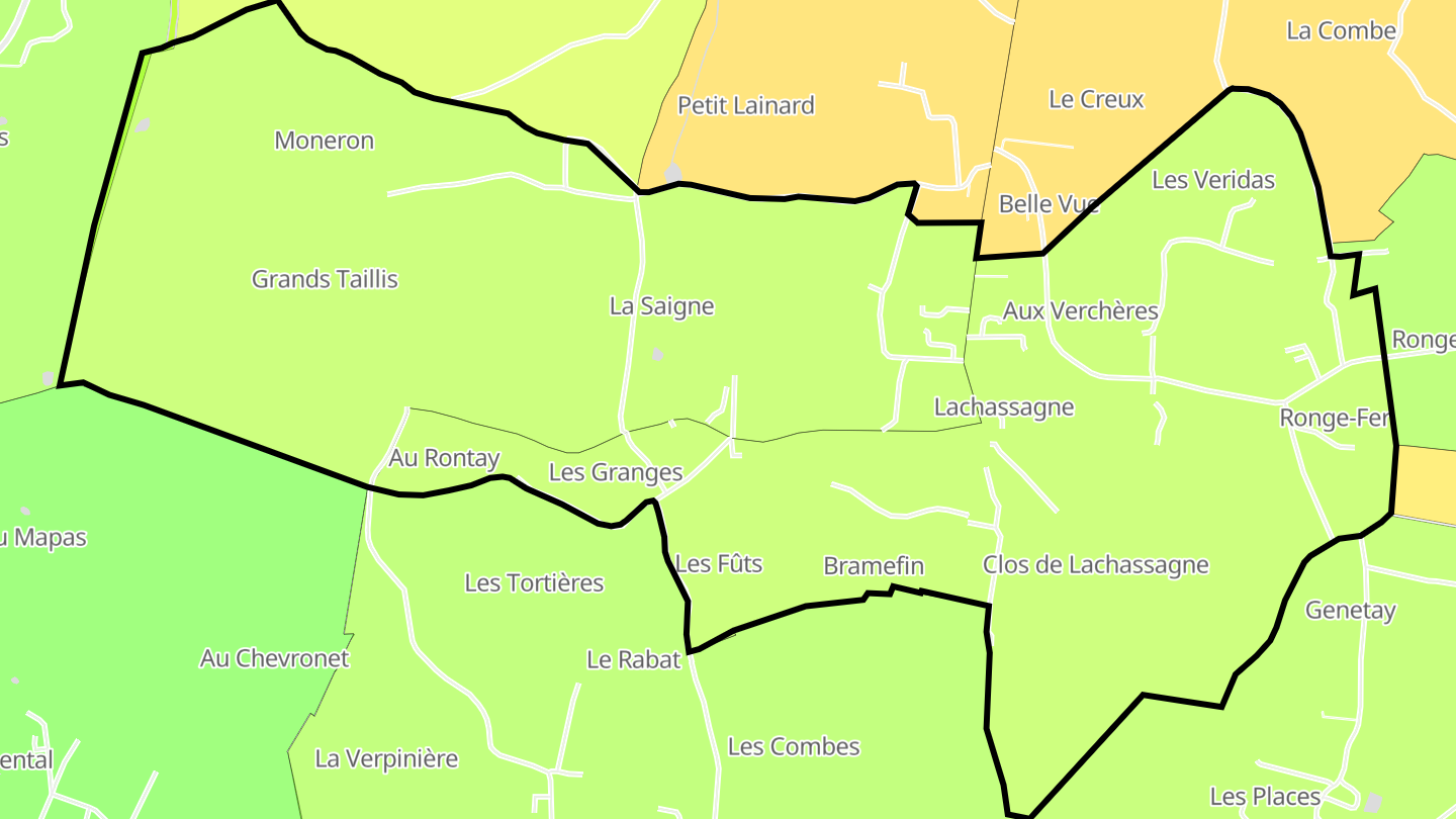 Carte des prix de l'immobilier Lachassagne