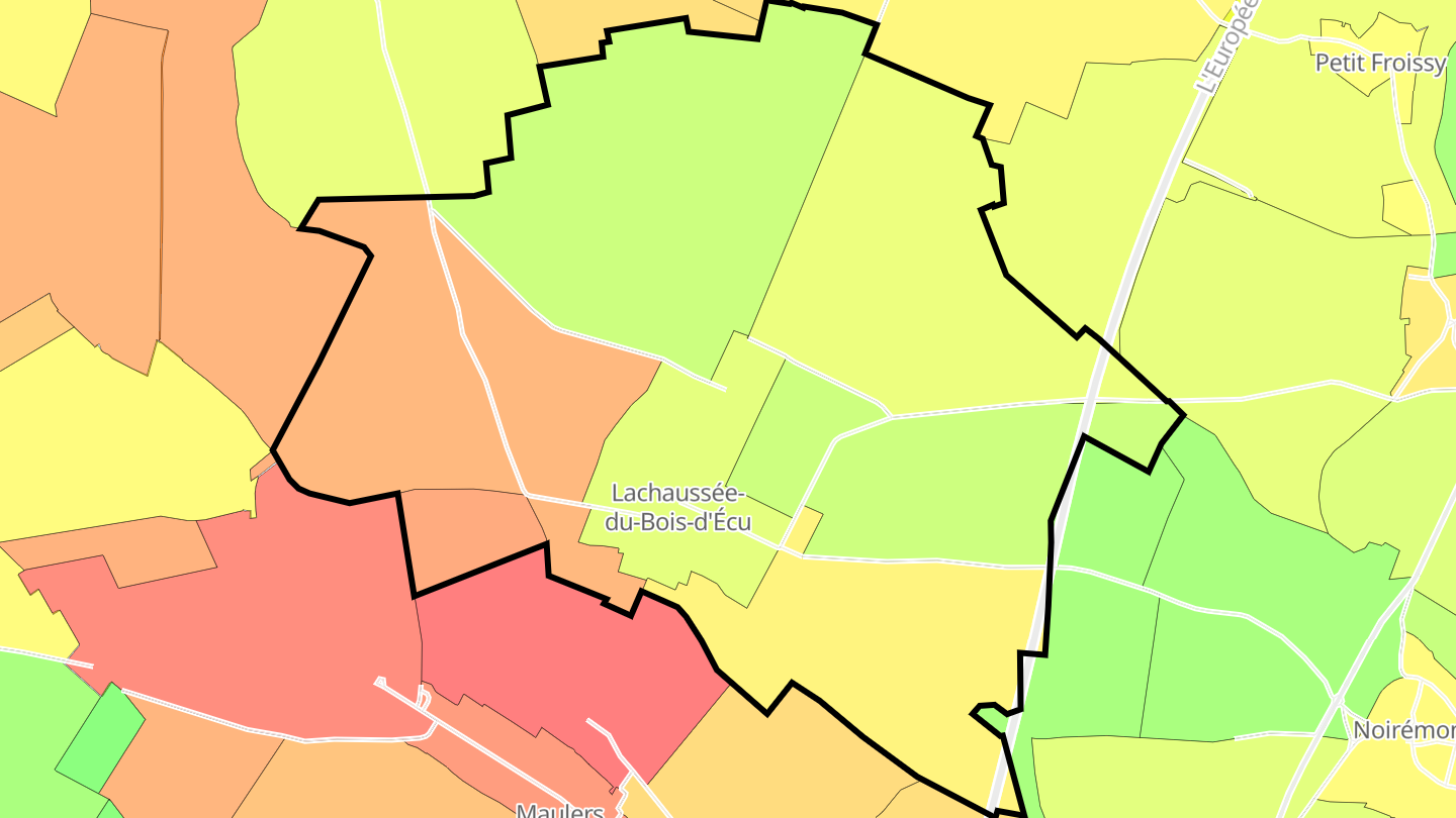 Carte des prix de l'immobilier Lachaussée-du-Bois-d'Écu