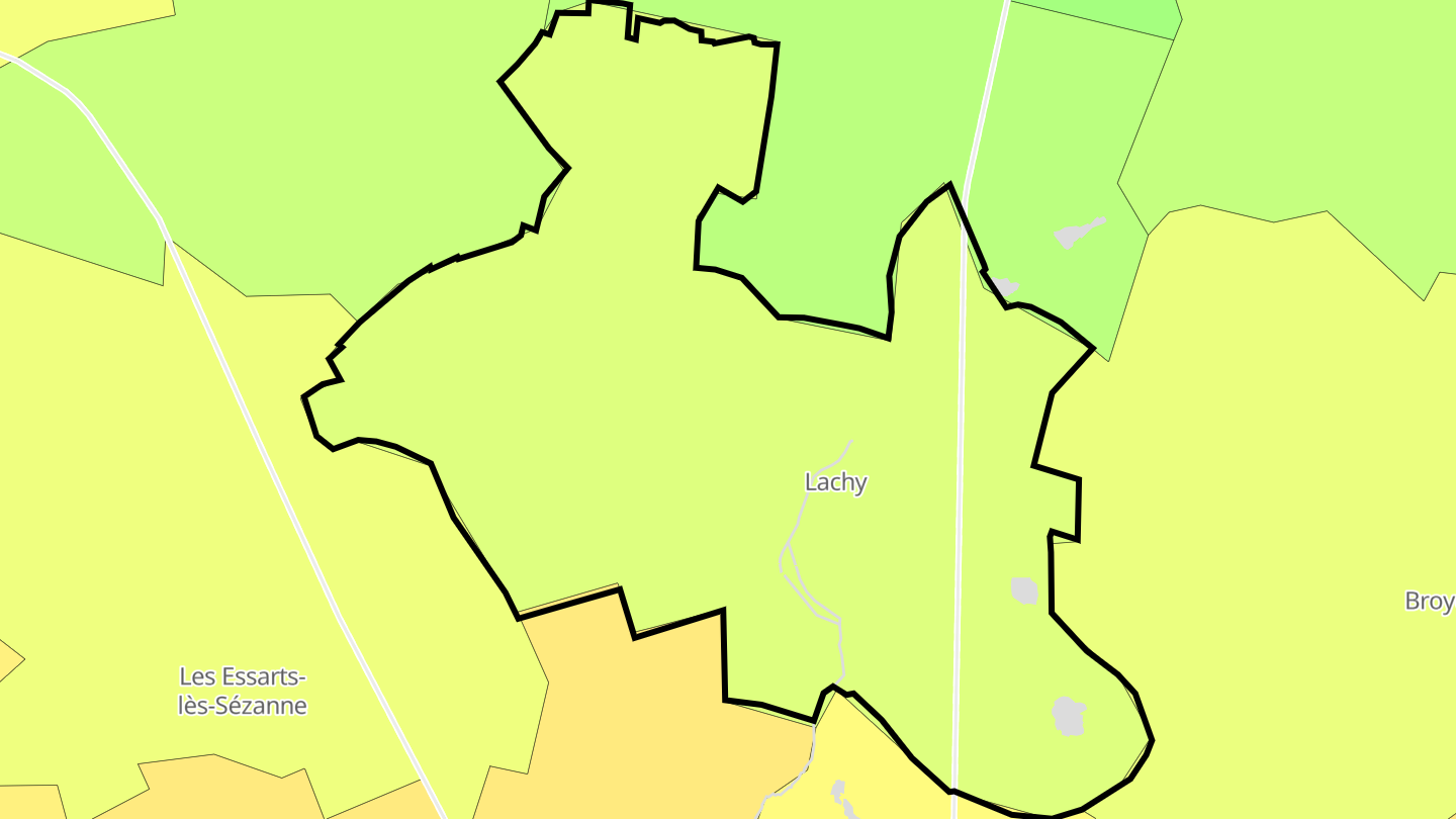 Carte des prix de l'immobilier Lachy