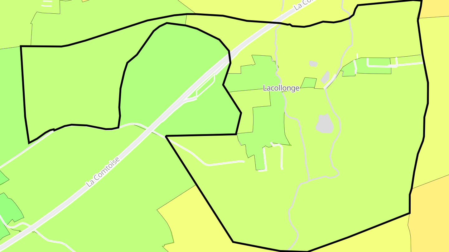 Carte des prix de l'immobilier Lacollonge