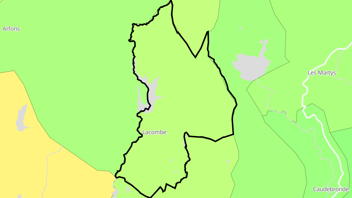 Carte des prix de l'immobilier Lacombe