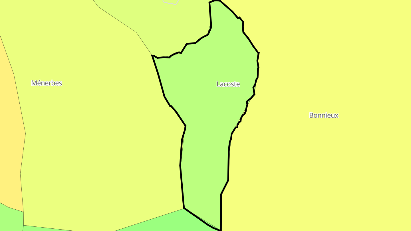 Carte des prix de l'immobilier Lacoste