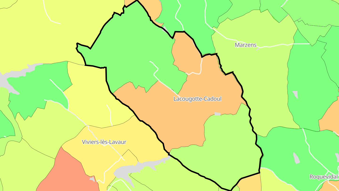 Carte des prix de l'immobilier Lacougotte-Cadoul