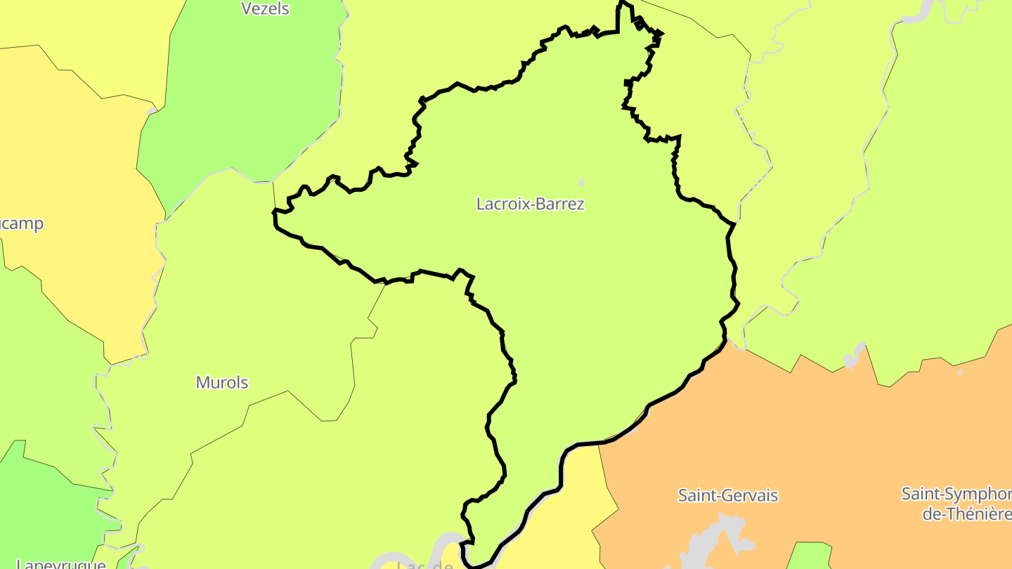 Carte des prix de l'immobilier Lacroix-Barrez