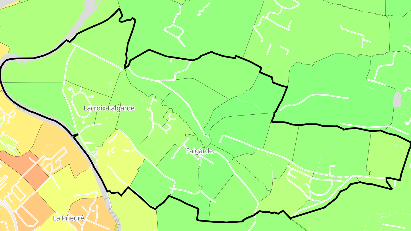 Carte des prix de l'immobilier Lacroix-Falgarde