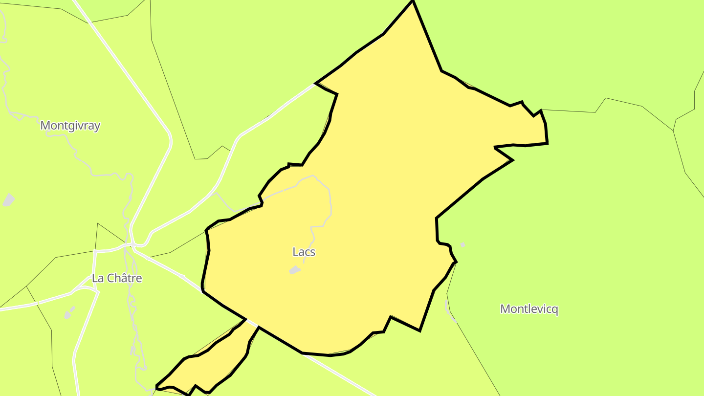 Carte des prix de l'immobilier Lacs