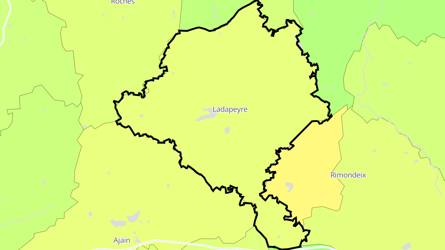 Carte des prix de l'immobilier Ladapeyre