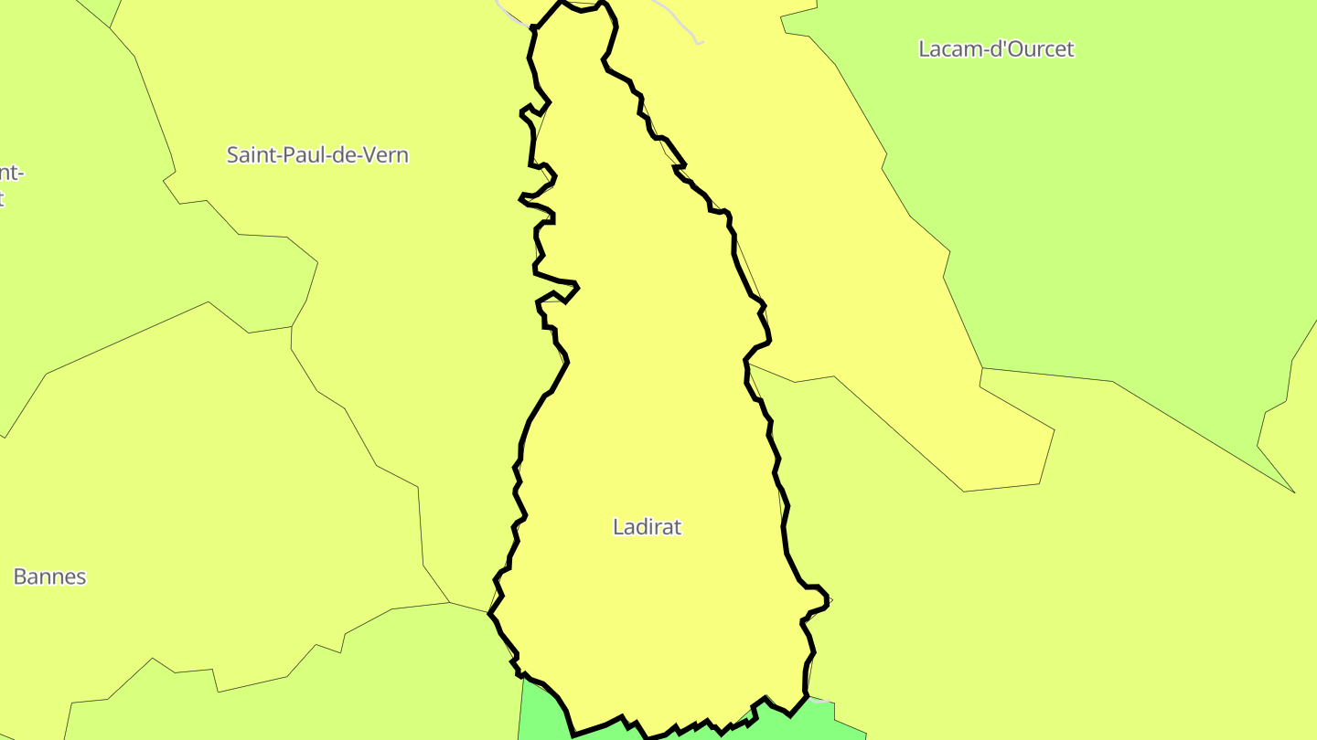 Carte des prix de l'immobilier Ladirat