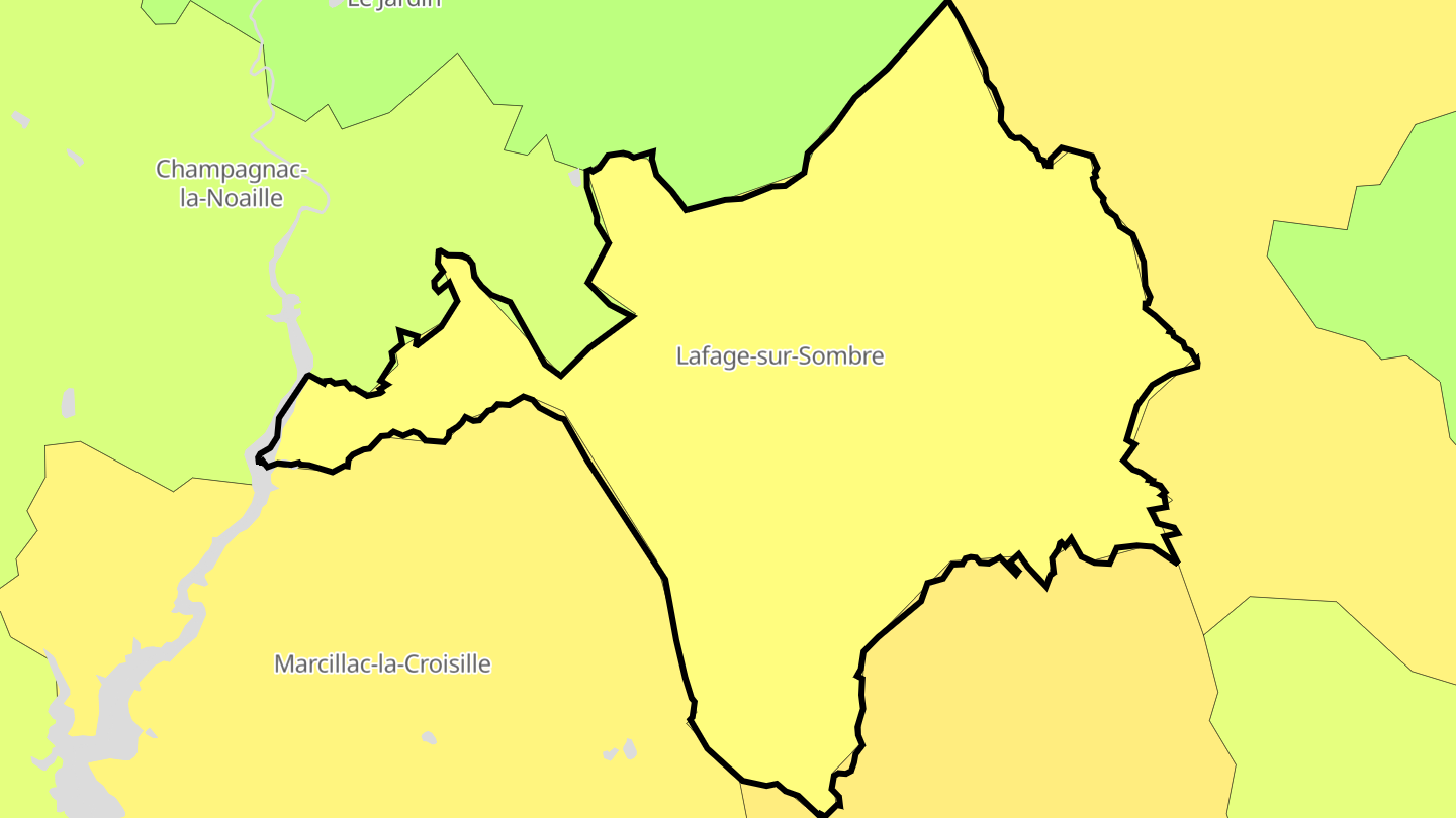 Carte des prix de l'immobilier Lafage-sur-Sombre