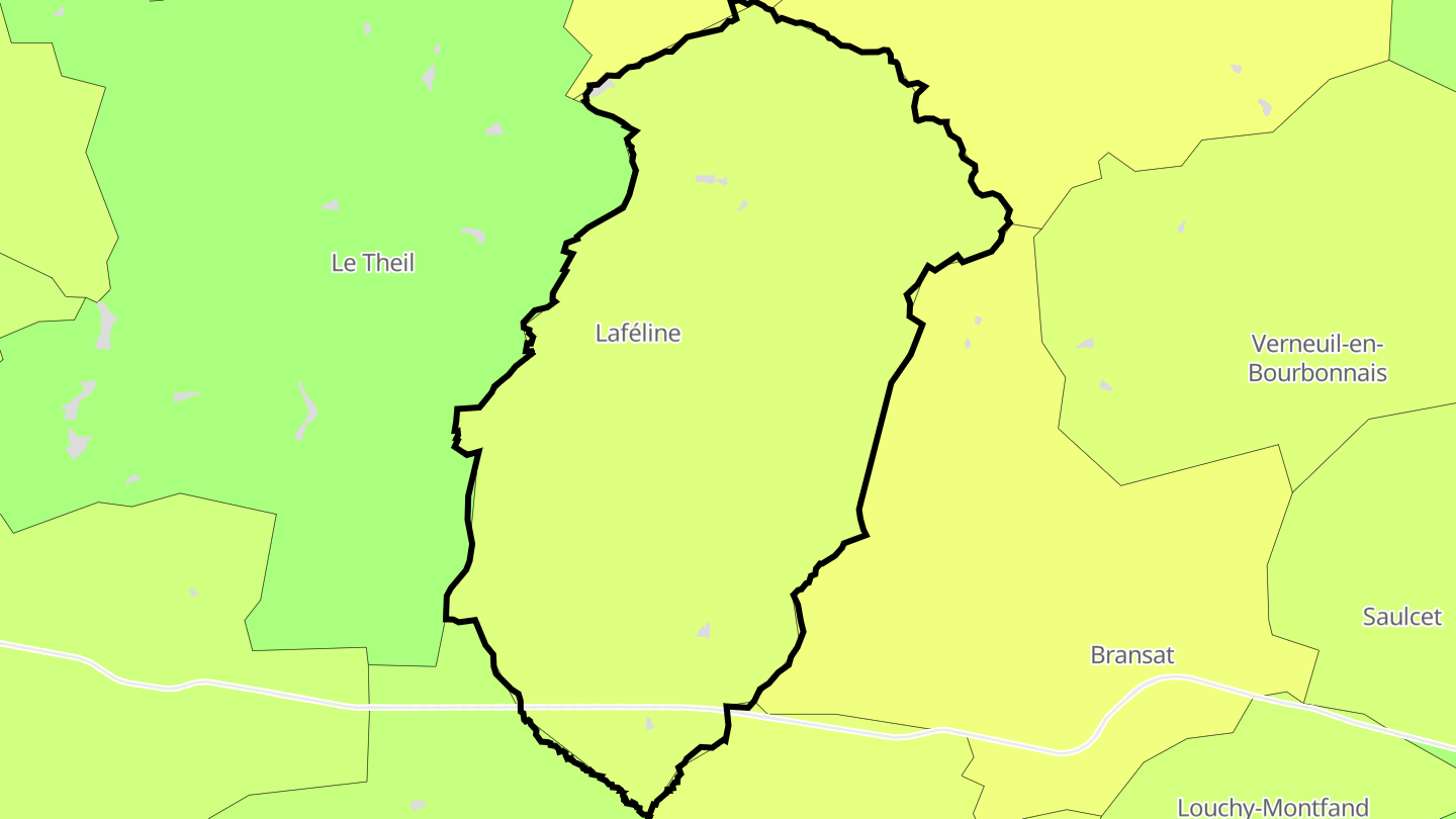 Carte des prix de l'immobilier Laféline