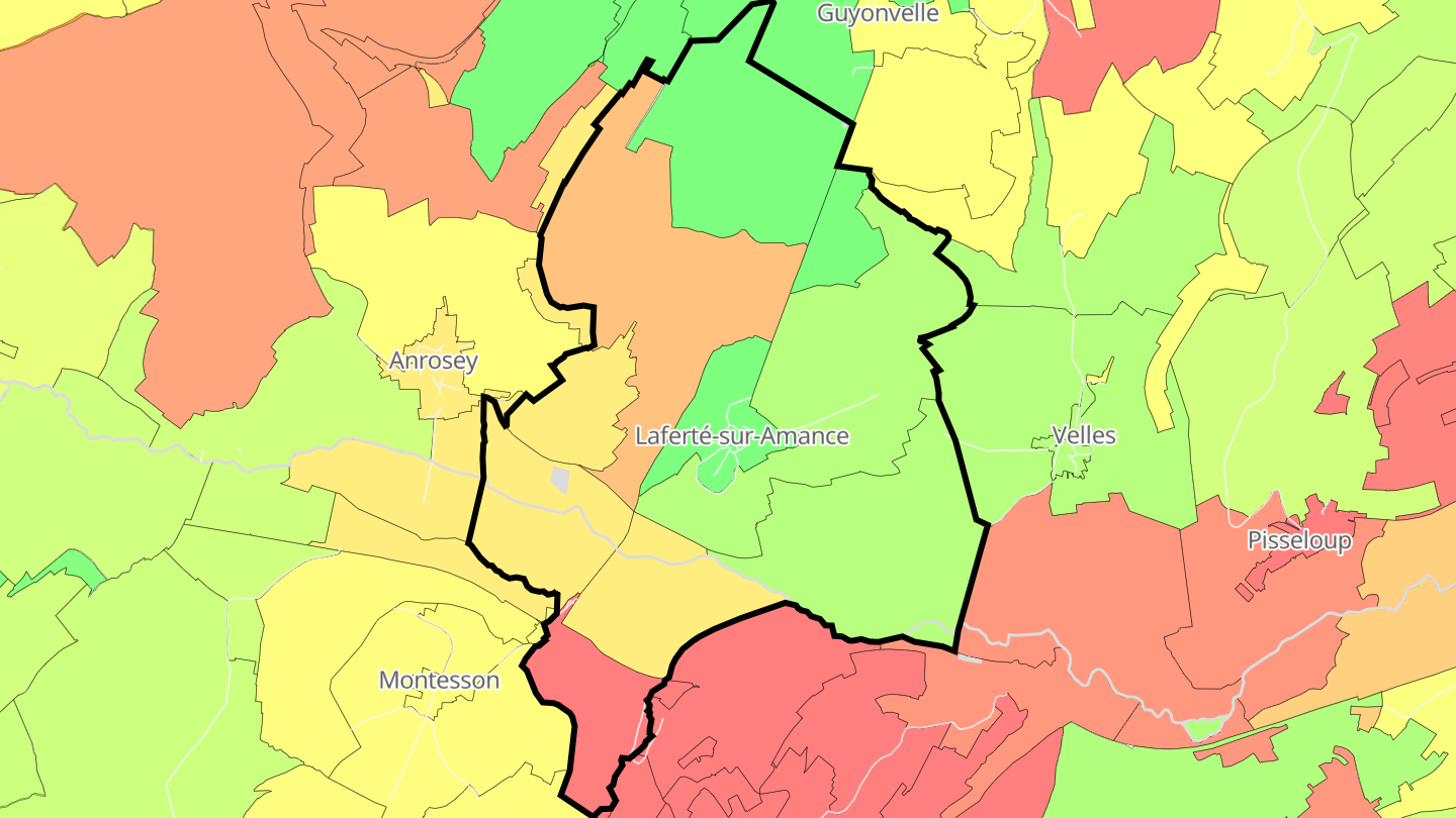 Carte des prix de l'immobilier Laferté-sur-Amance
