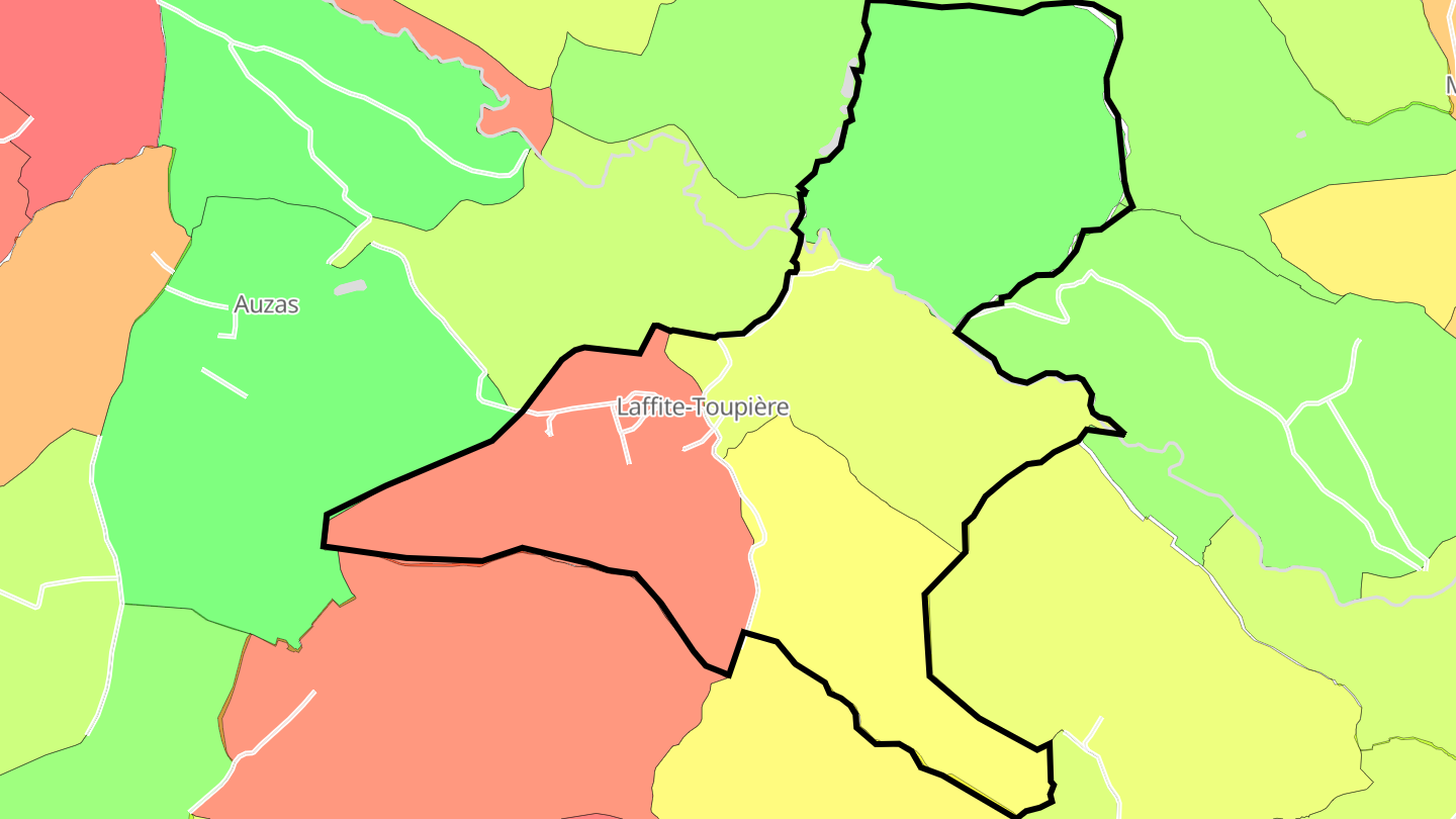 Carte des prix de l'immobilier Laffite-Toupière