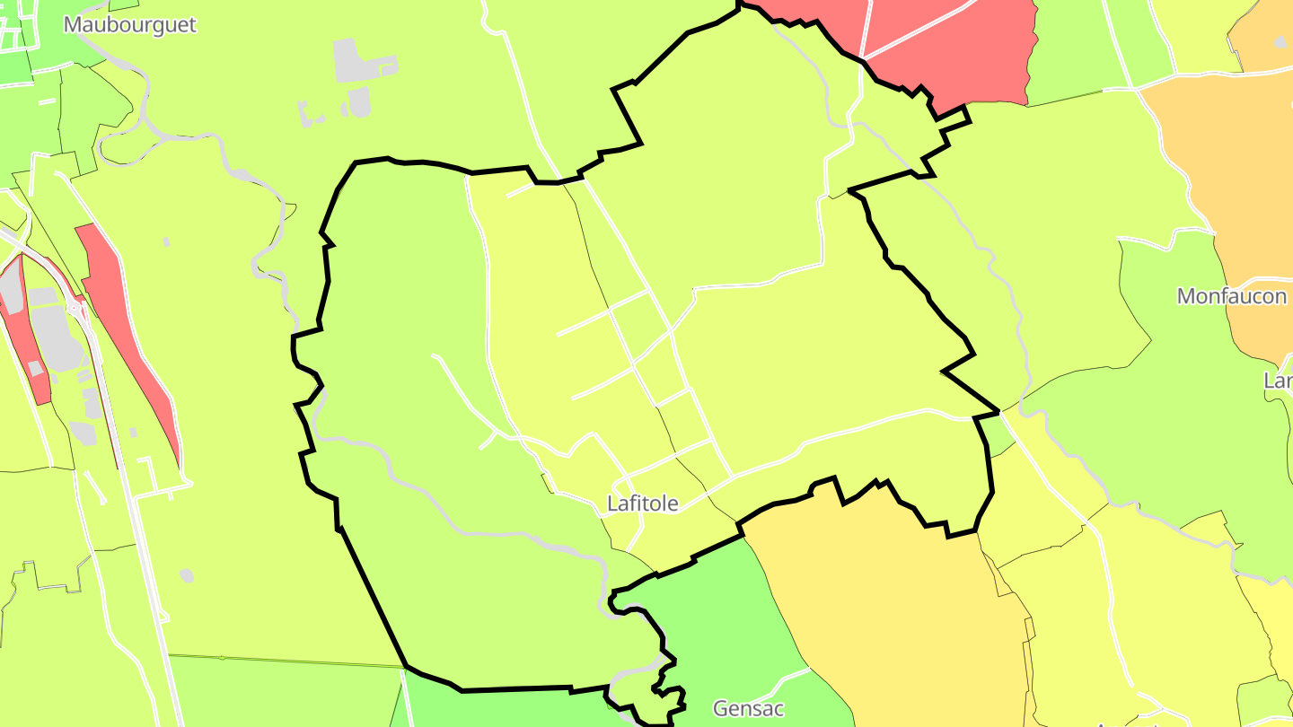 Carte des prix de l'immobilier Lafitole