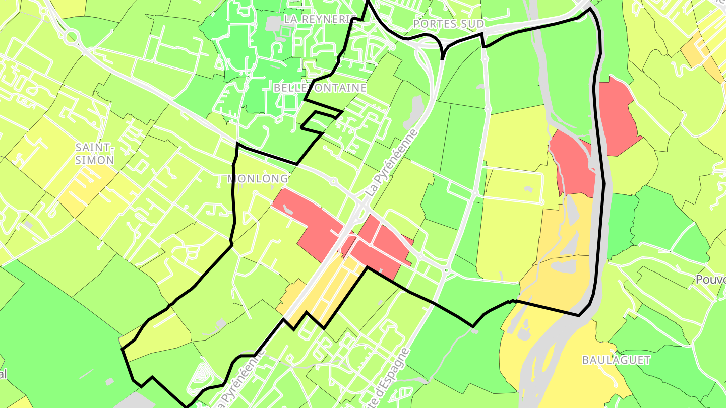 Carte des prix de l'immobilier Lafourguette