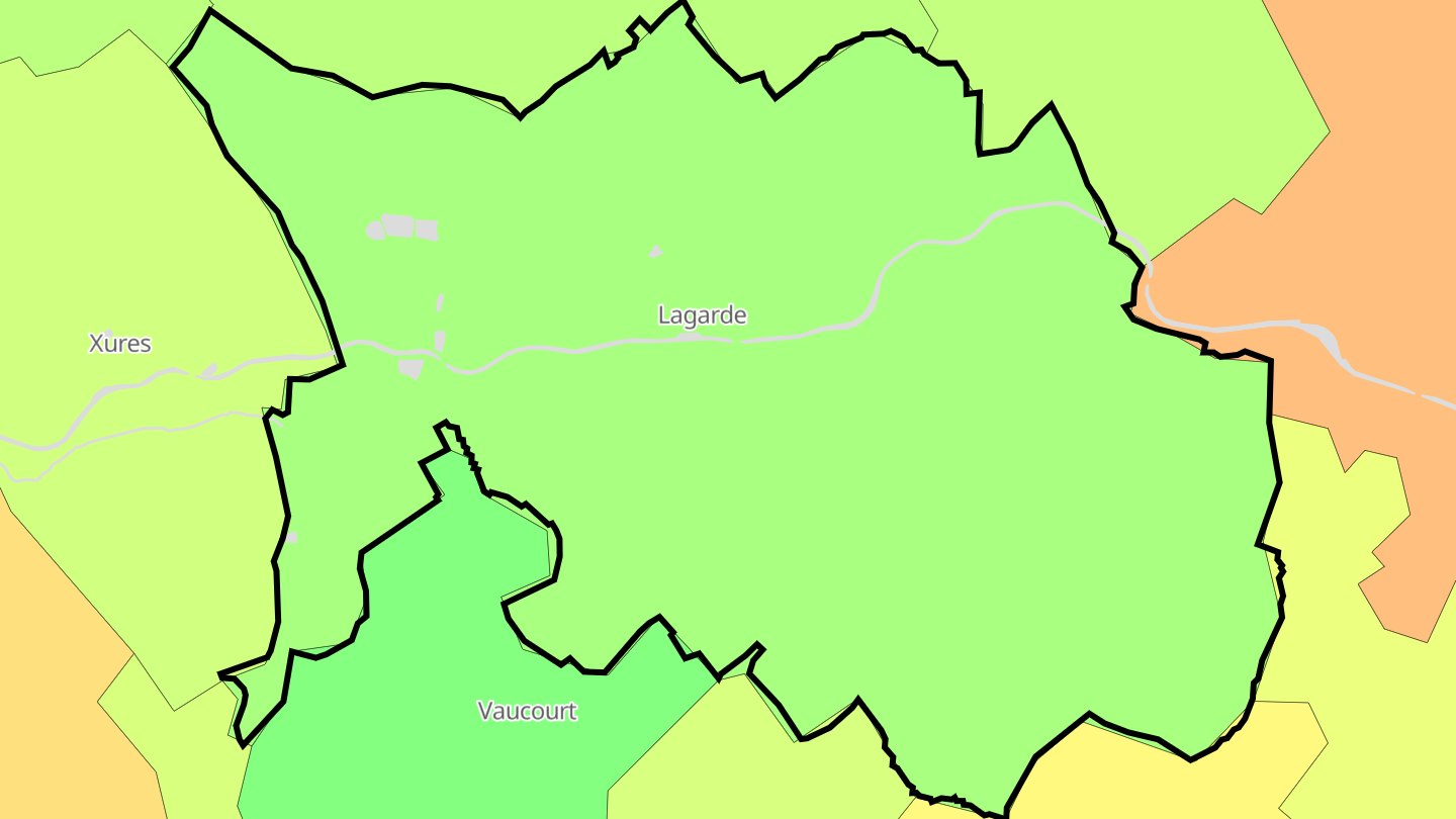 Carte des prix de l'immobilier Lagarde