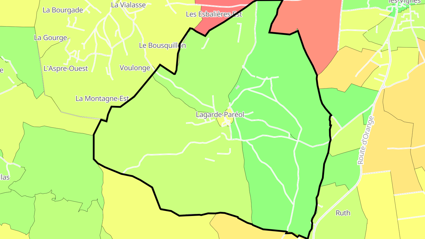 Carte des prix de l'immobilier Lagarde-Paréol