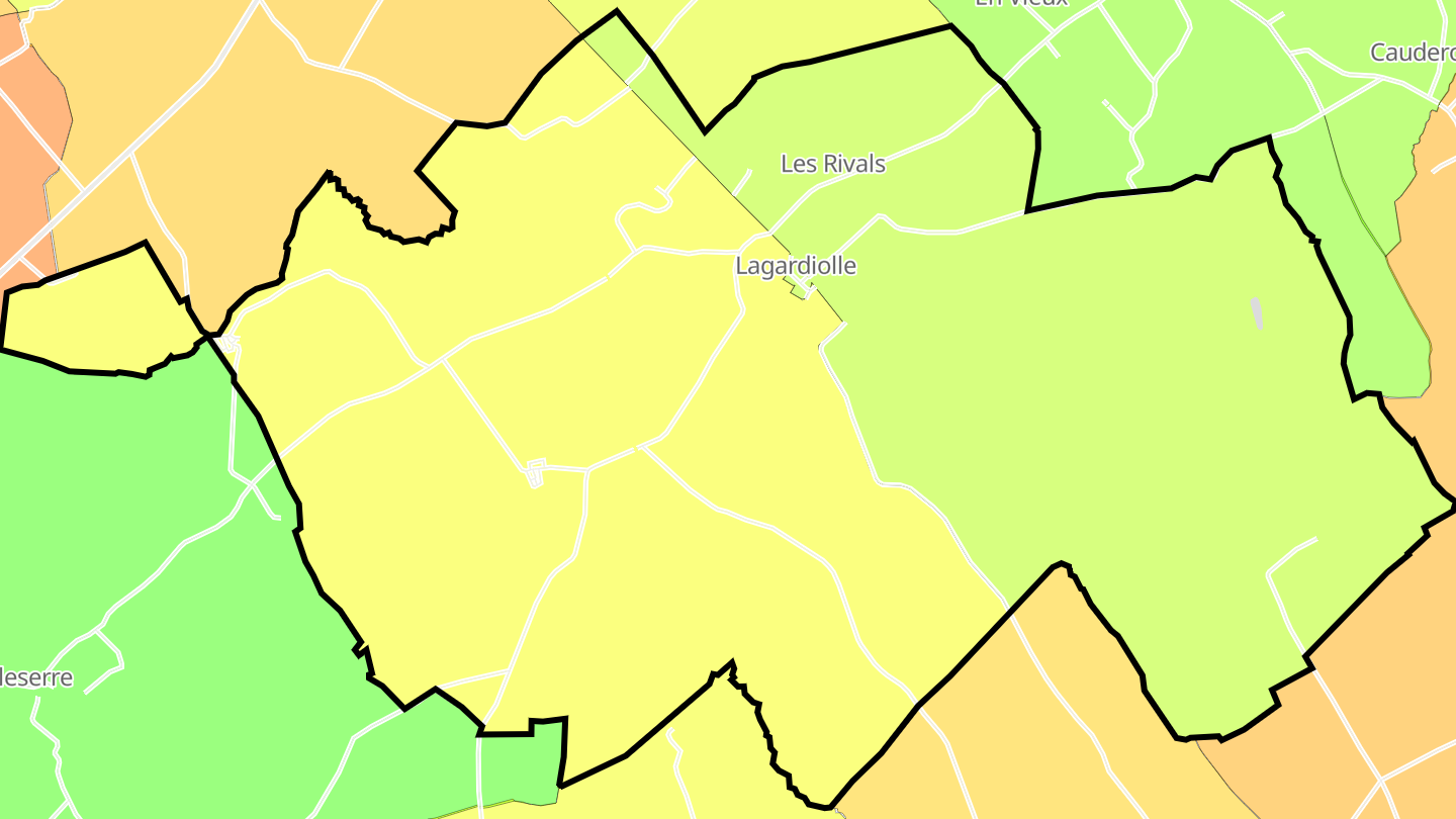 Carte des prix de l'immobilier Lagardiolle