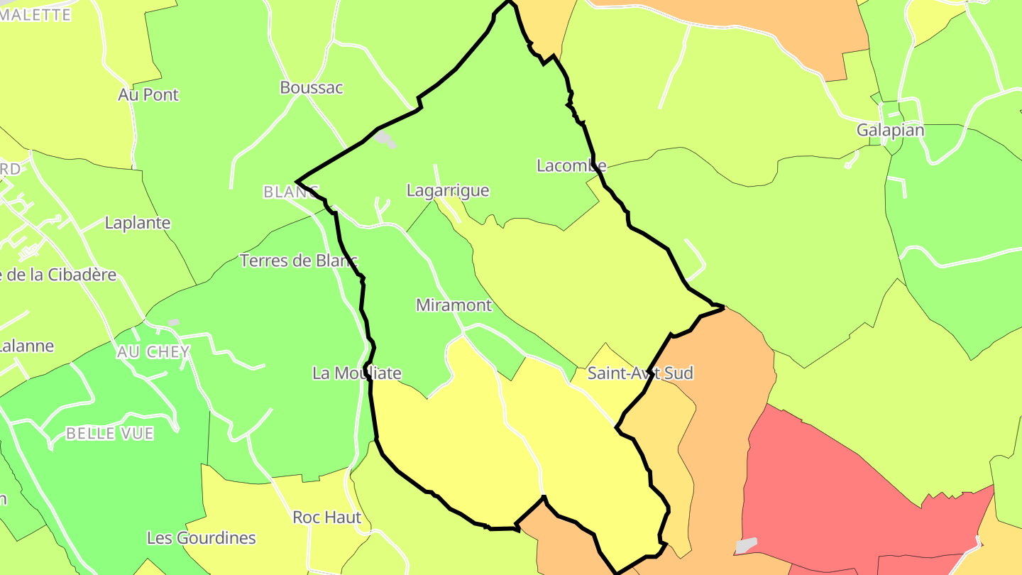 Carte des prix de l'immobilier Lagarrigue