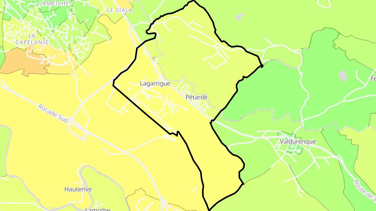 Carte des prix de l'immobilier Lagarrigue