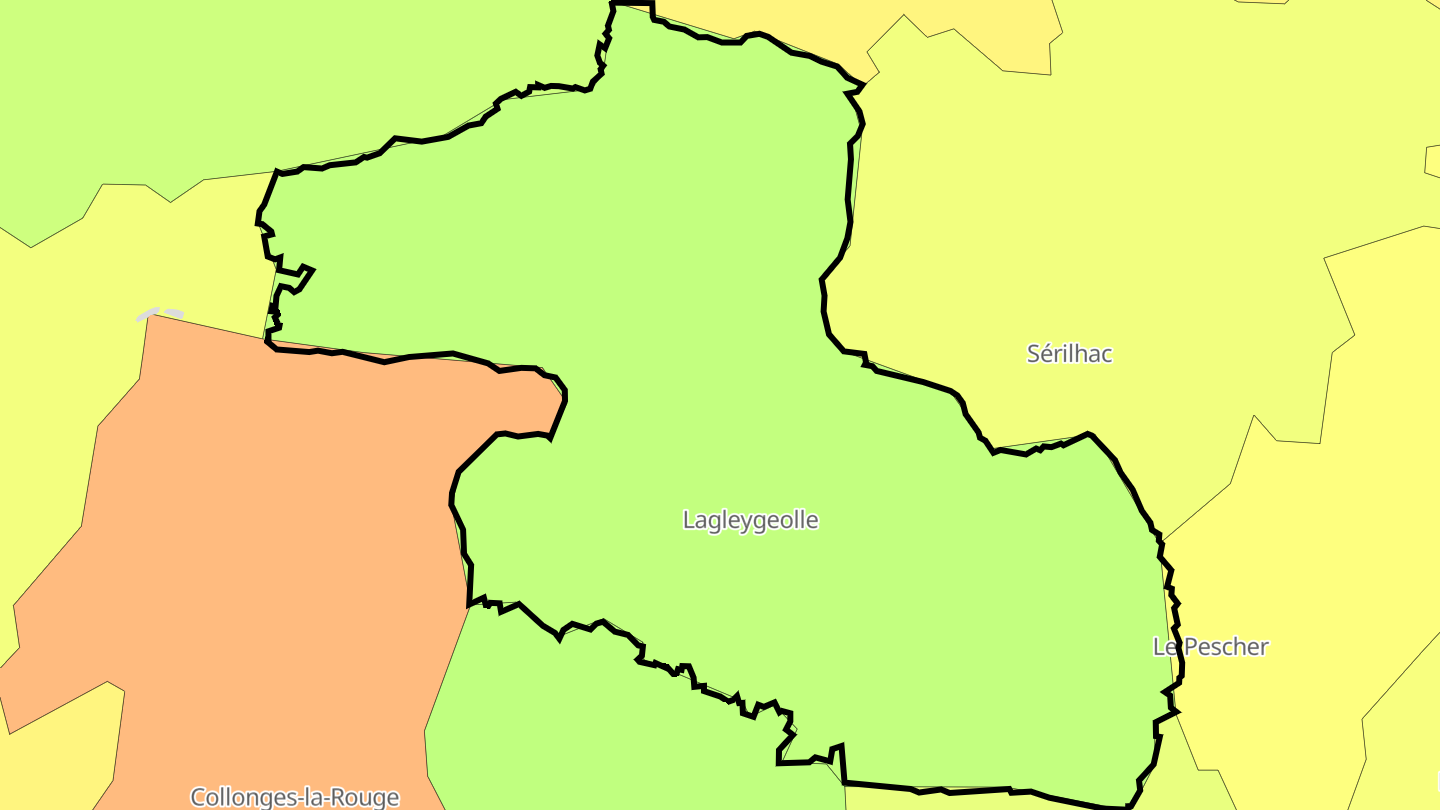 Carte des prix de l'immobilier Lagleygeolle