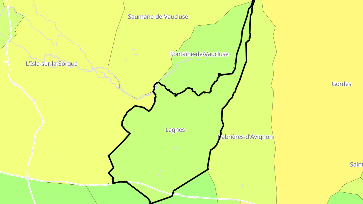 Carte des prix de l'immobilier Lagnes