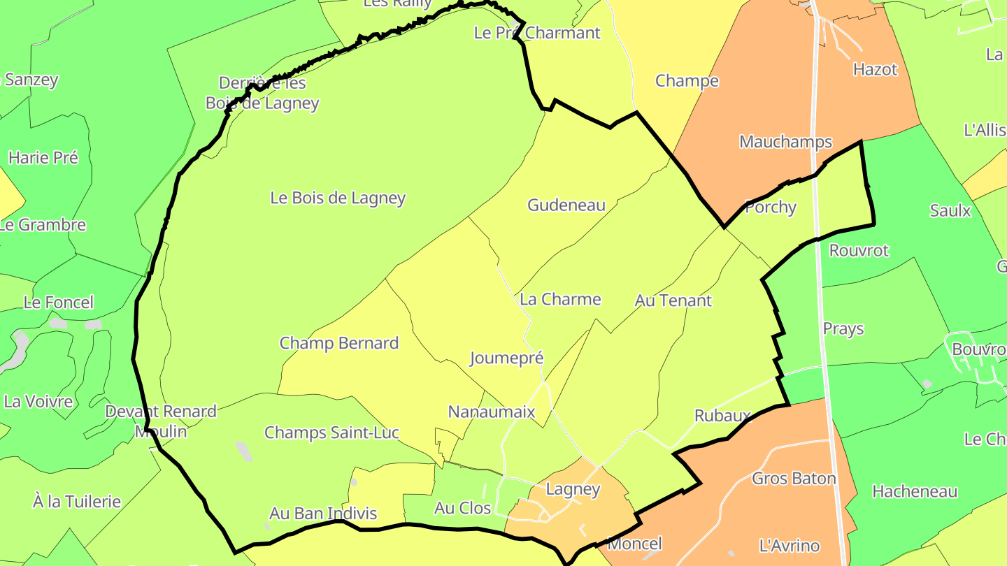 Carte des prix de l'immobilier Lagney