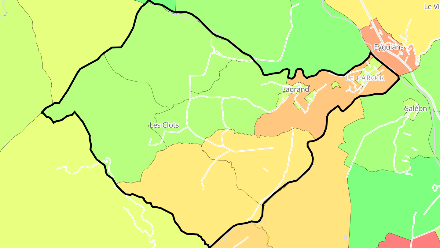 Carte des prix de l'immobilier Lagrand