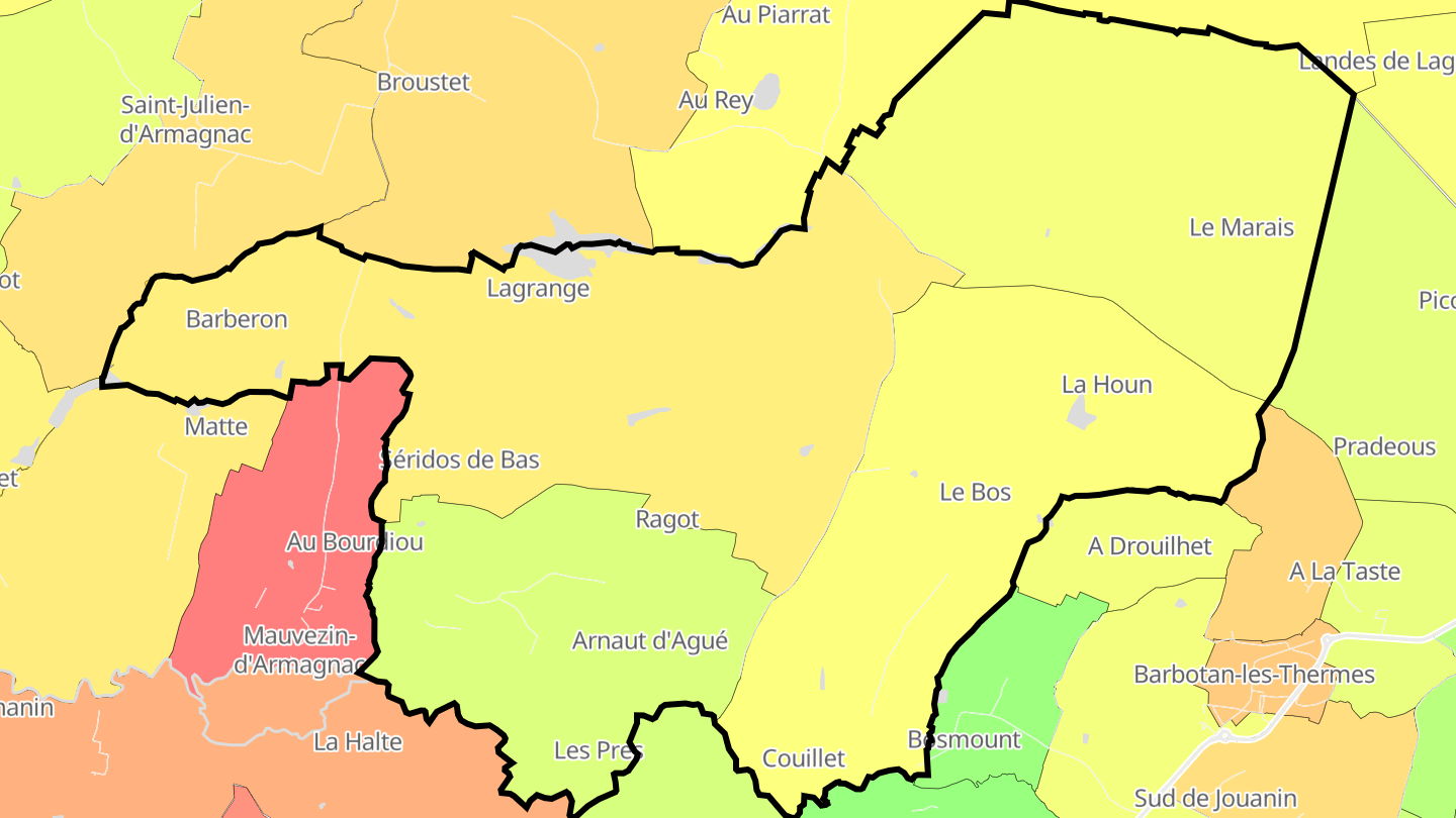 Carte des prix de l'immobilier Lagrange
