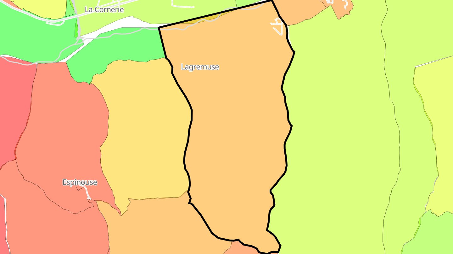 Carte des prix de l'immobilier Lagremuse