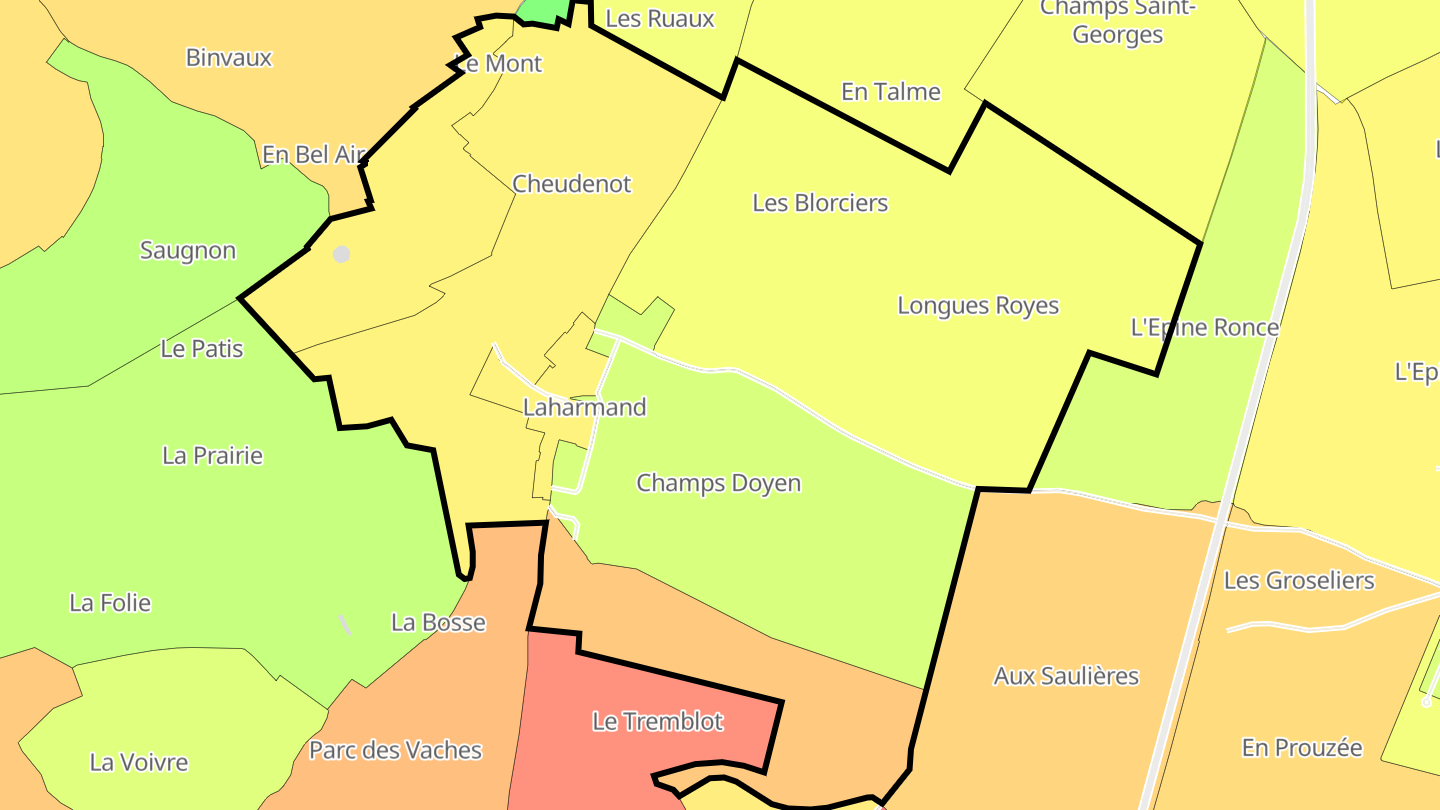 Carte des prix de l'immobilier Laharmand