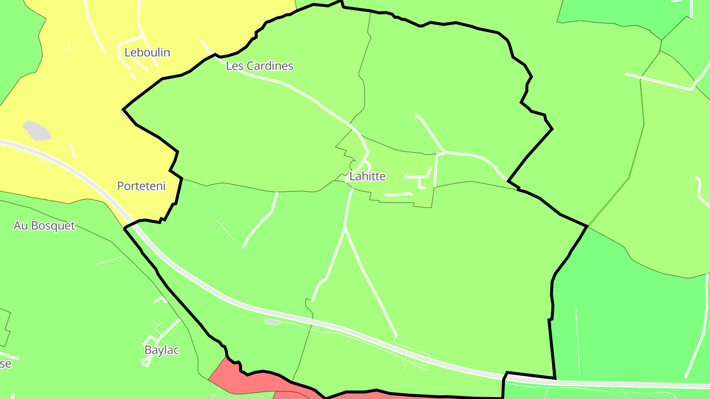 Carte des prix de l'immobilier Lahitte