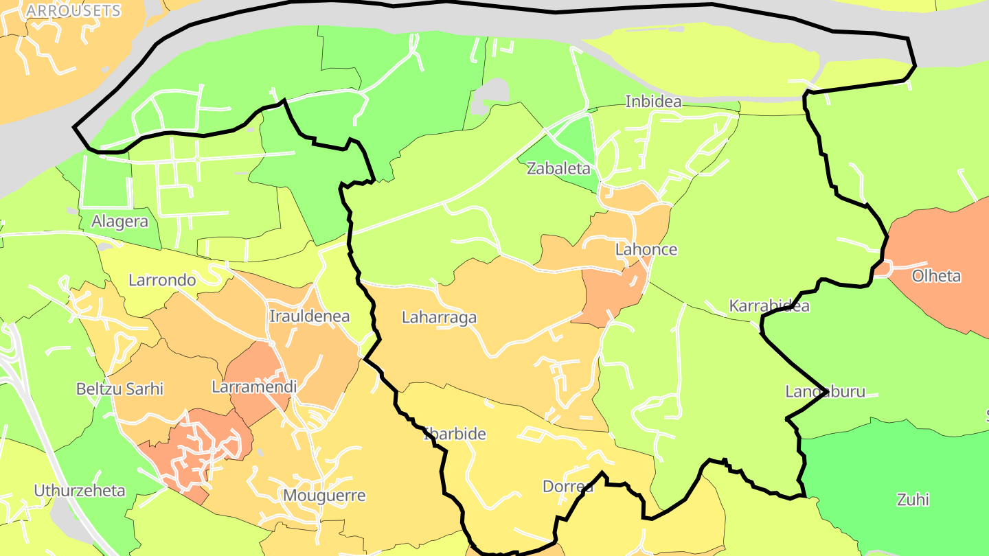 Carte des prix de l'immobilier Lahonce