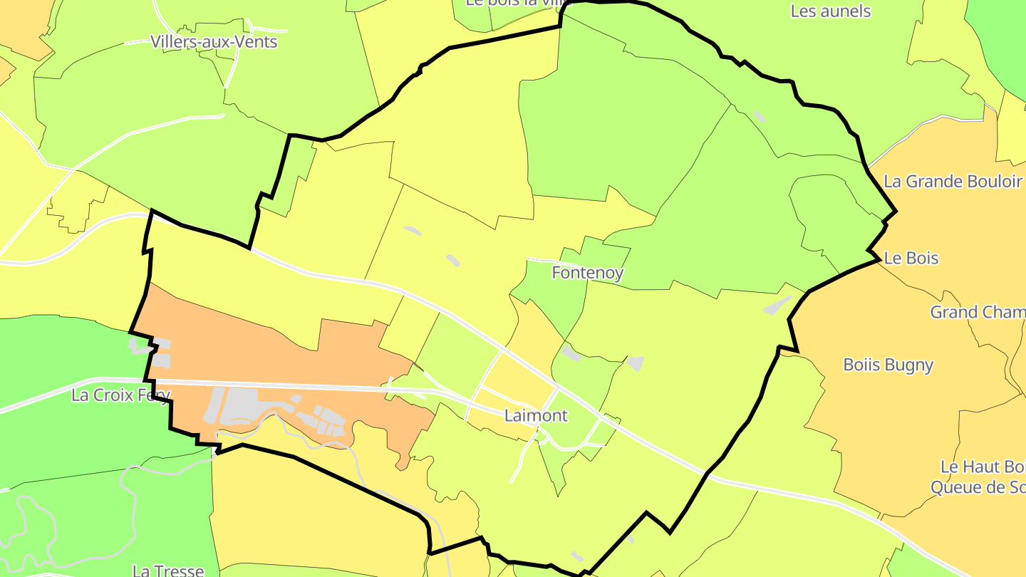 Carte des prix de l'immobilier Laimont