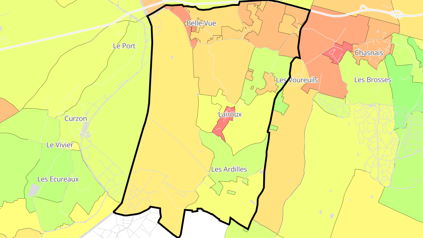 Carte des prix de l'immobilier Lairoux