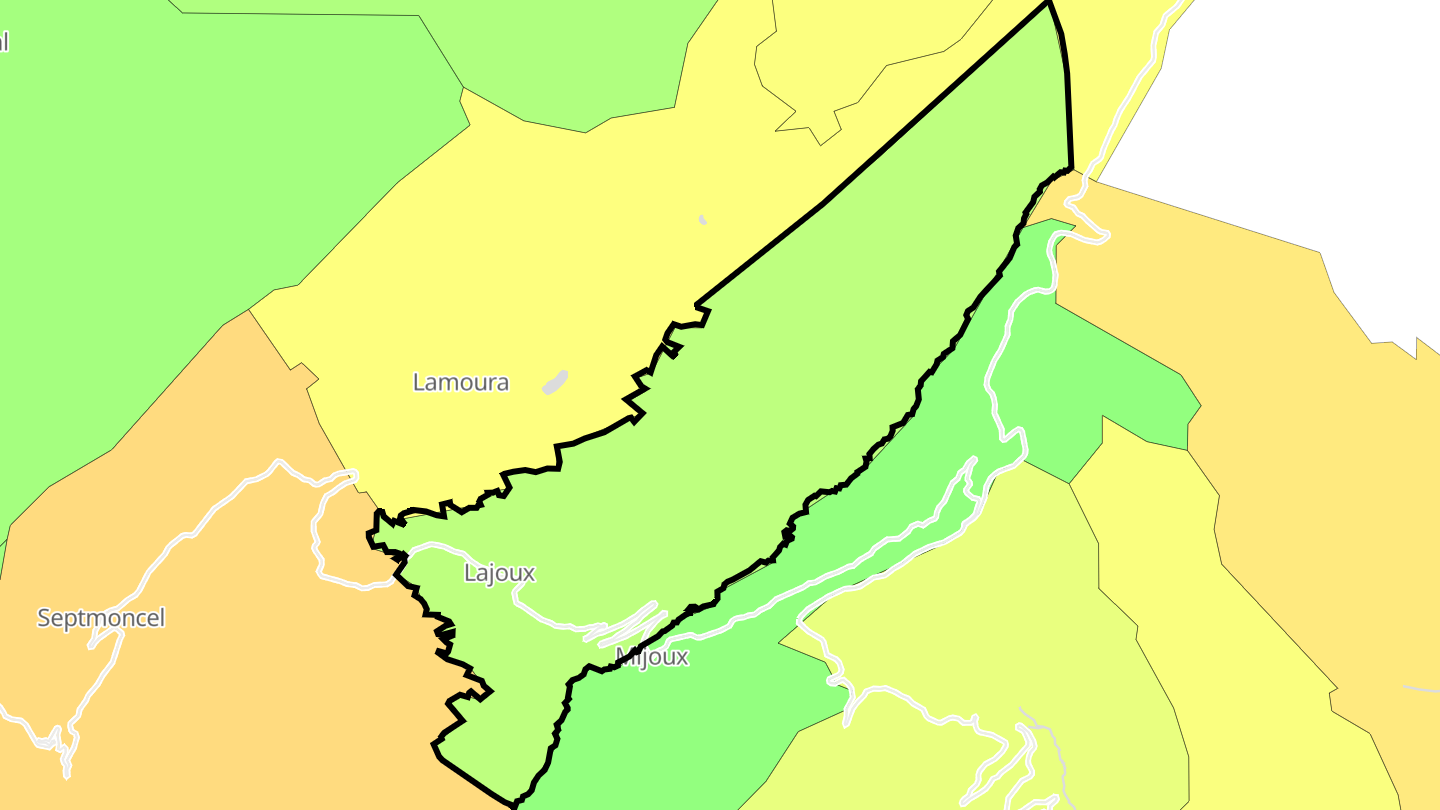 Carte des prix de l'immobilier Lajoux