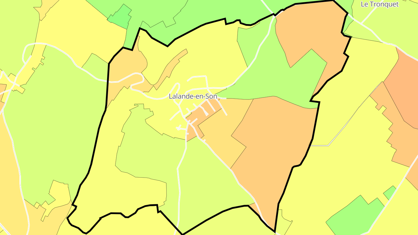 Carte des prix de l'immobilier Lalande-en-Son