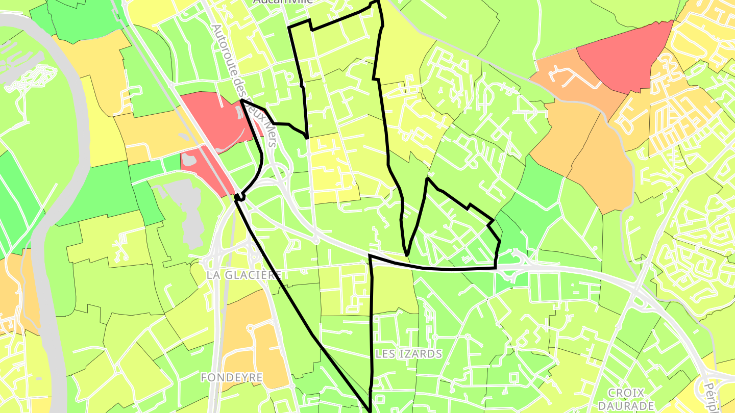 Carte des prix de l'immobilier Lalande - Grand Selve