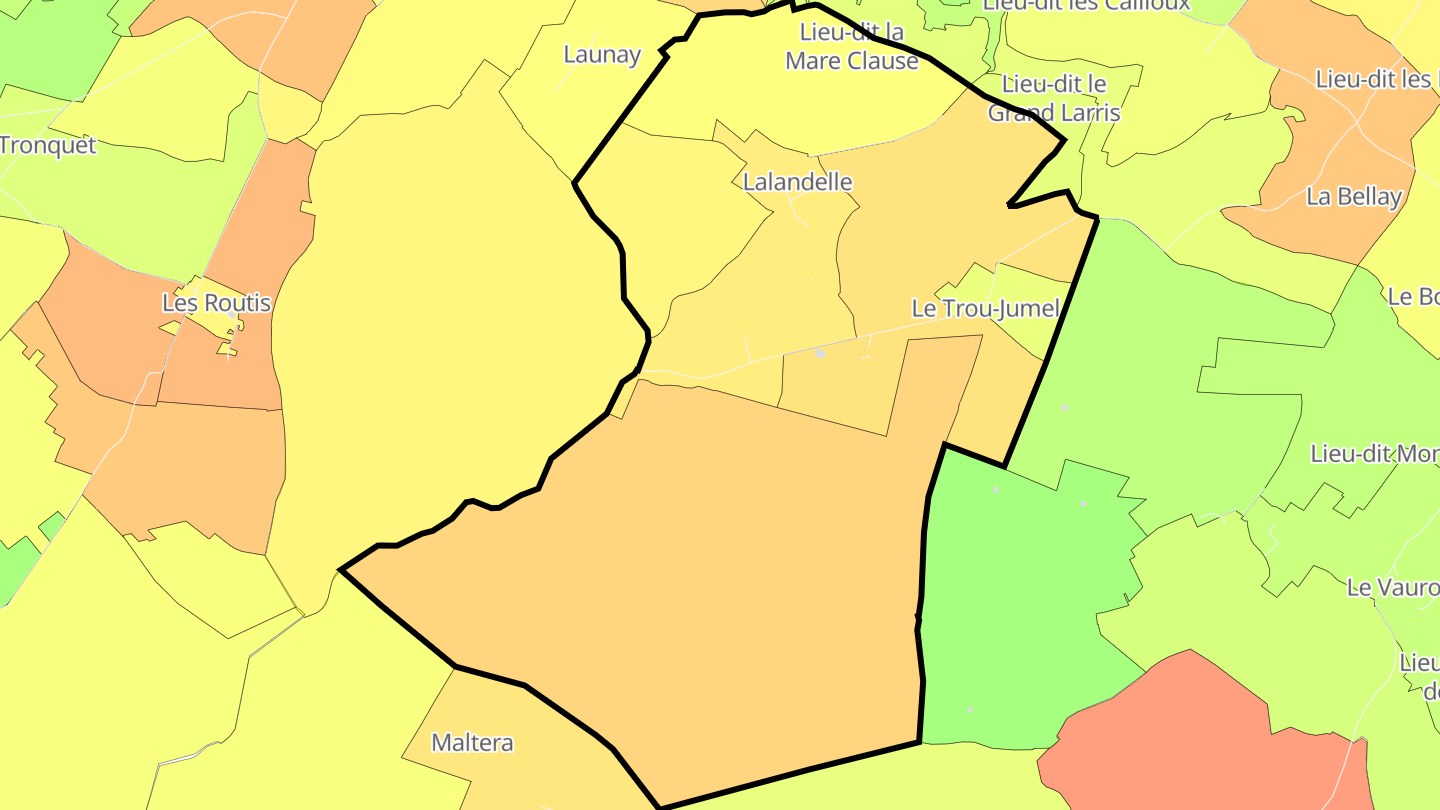 Carte des prix de l'immobilier Lalandelle