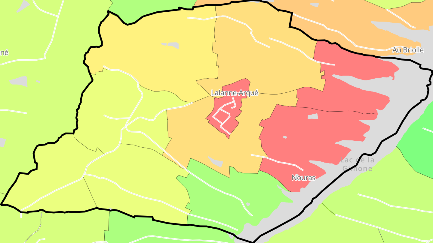Carte des prix de l'immobilier Lalanne-Arqué