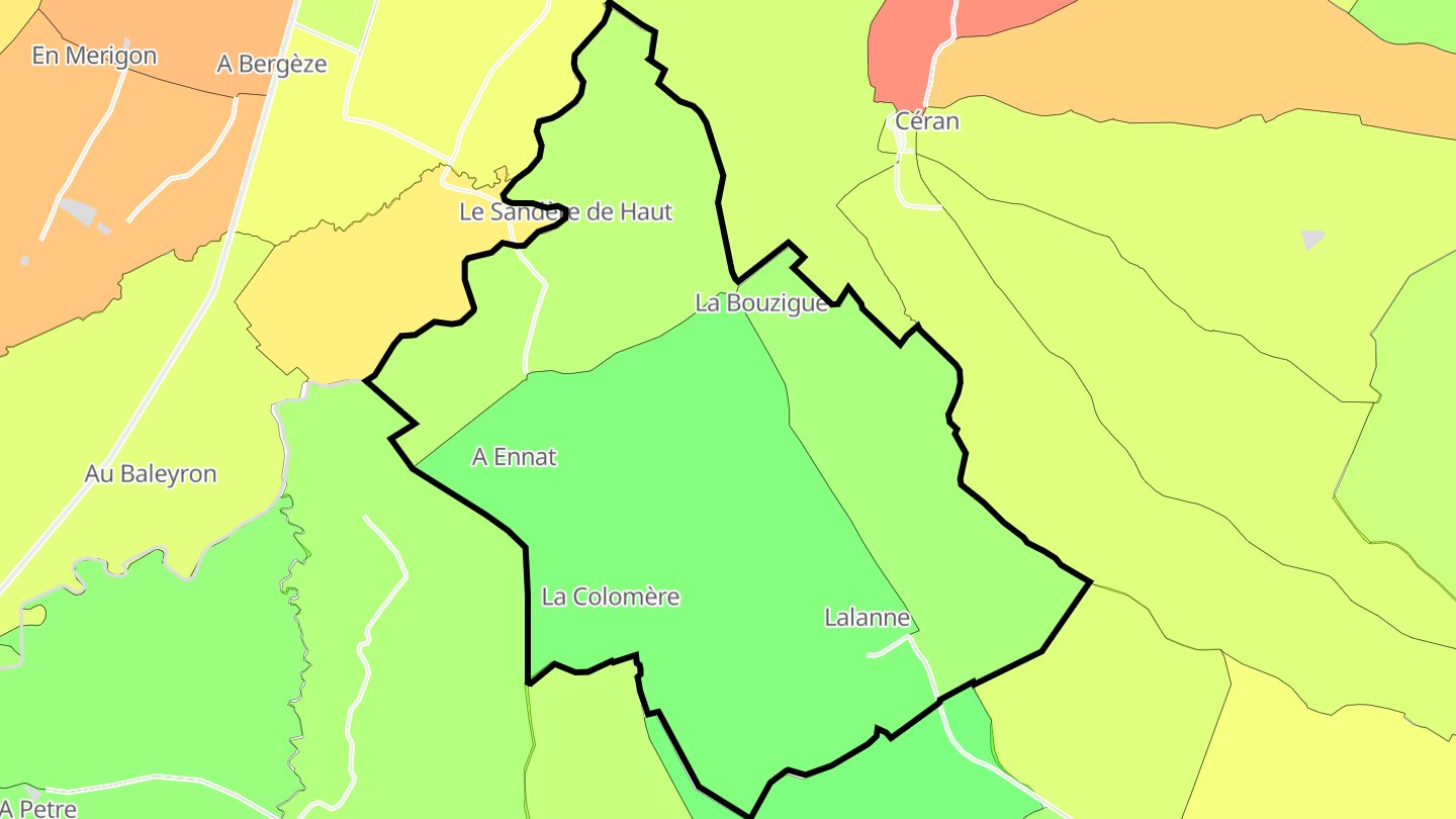 Carte des prix de l'immobilier Lalanne