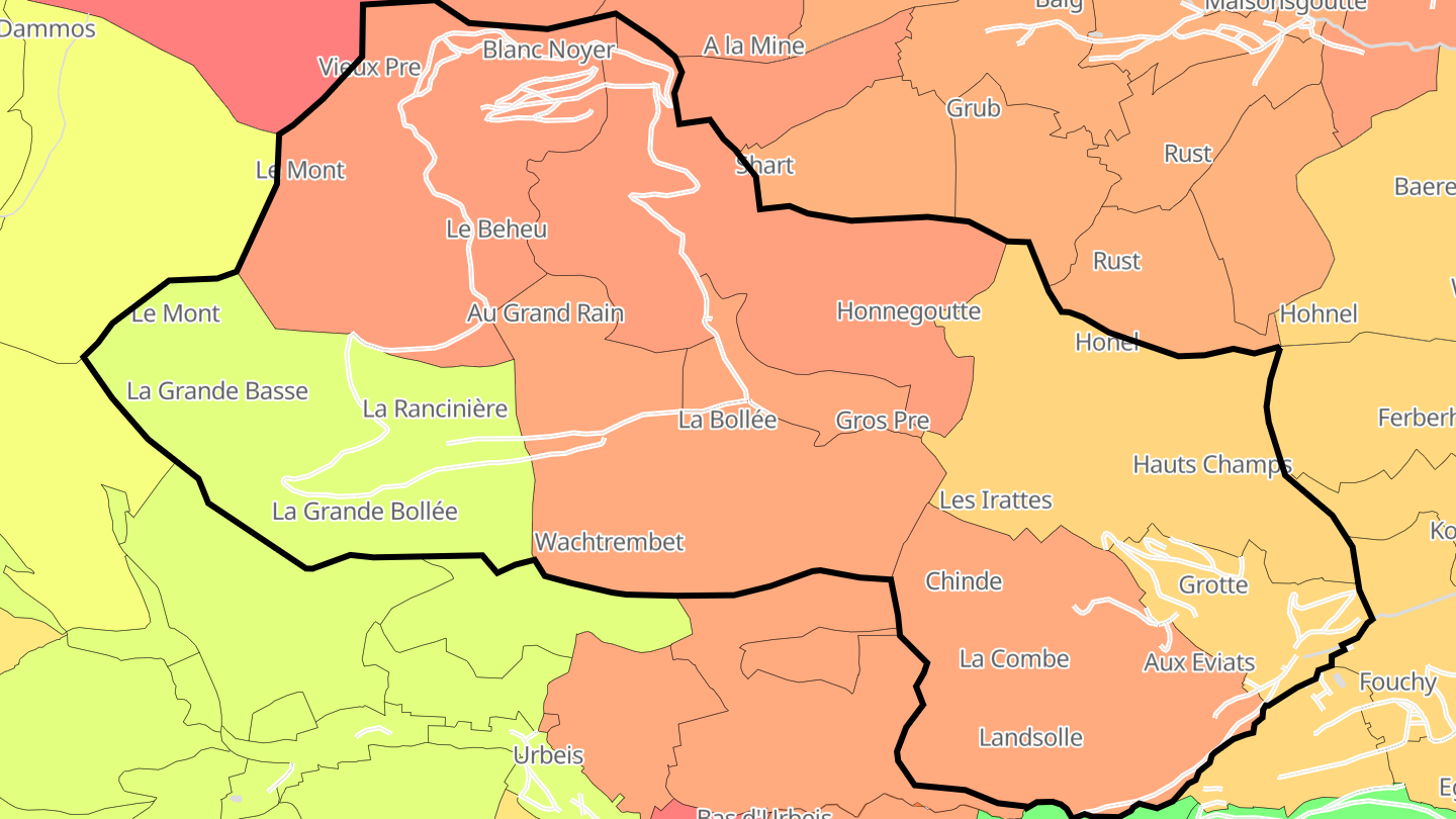 Carte des prix de l'immobilier Lalaye