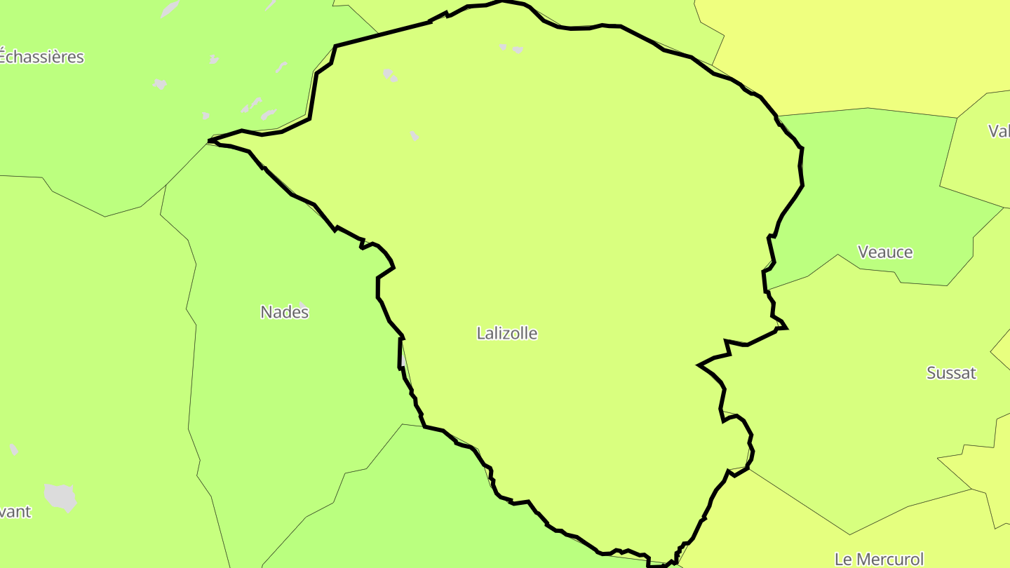 Carte des prix de l'immobilier Lalizolle