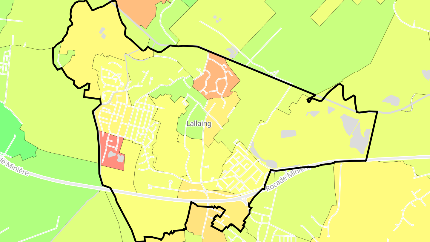Carte des prix de l'immobilier Lallaing