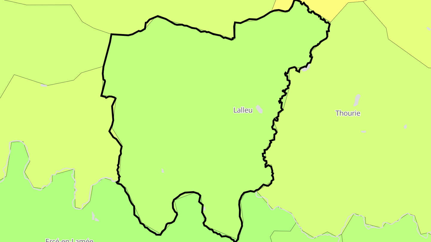 Carte des prix de l'immobilier Lalleu