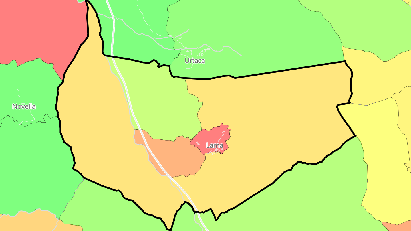 Carte des prix de l'immobilier Lama